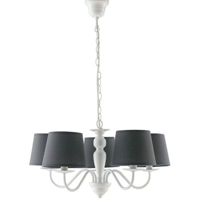 Fan Europe FAVOLA 5 Light Chandelier - White - Fabric Fan Europe FAVOLA 5 Light Chandelier - White - Fabric