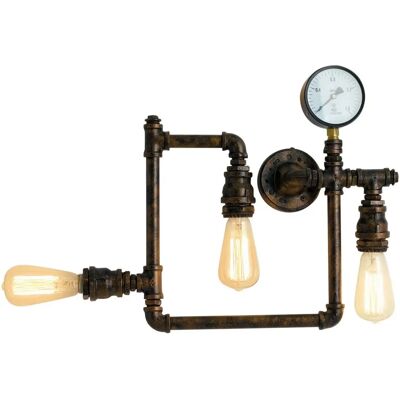 Fan Europe Lighting AMARCORD Rust 3-Light Semi Flush - Lighting Fan Europe Lighting AMARCORD Rust 3-Light Semi Flush - Lighting