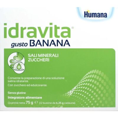 Humana Italia Idravita Banana - Mix di Bevanda Elettrolitica - 12 Bustine Humana Italia Idravita Banana - Mix di Bevanda Elettrolitica - 12 Bustine