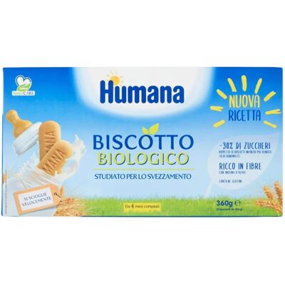 Biscotto Biologico Humana per Bebè - Zuccheri Ridotti, Fibre, 4+ Mesi Biscotto Biologico Humana per Bebè - Zuccheri Ridotti, Fibre, 4+ Mesi