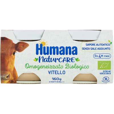 Cibo per bebè di vitello biologico Humana - Confezione da 2 - 80g Cibo per bebè di vitello biologico Humana - Confezione da 2 - 80g