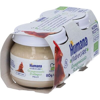 Alimenti per bambini con pollo biologico Humana - 2x80g Alimenti per bambini con pollo biologico Humana - 2x80g