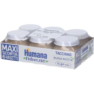Cibo per bambini di tacchino biologico Humana - 6 vasetti da 80 g Cibo per bambini di tacchino biologico Humana - 6 vasetti da 80 g