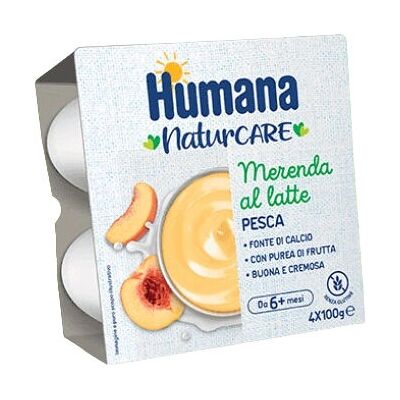 Humana Spuntino per Bebè - Gusto Pesca - Alimento per Neonati Humana Spuntino per Bebè - Gusto Pesca - Alimento per Neonati