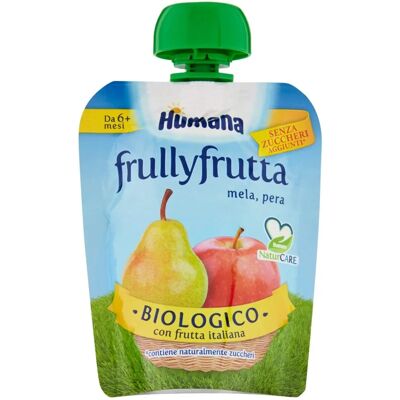 Humana Modello Mela Pera Cibo per Bambini Biologico - Baby Food Pouch Humana Modello Mela Pera Cibo per Bambini Biologico - Baby Food Pouch