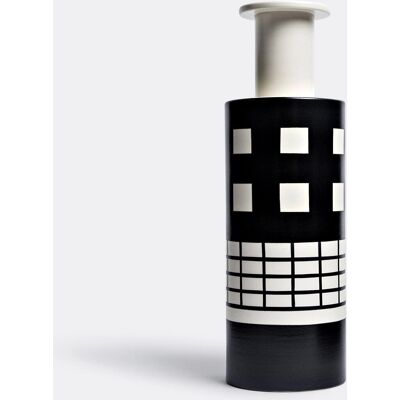 Bitossi Home - Vase Progetto Memphis - Nero - Ceramica - Designer Ettore Sottsass Bitossi Home - Vase Progetto Memphis - Nero - Ceramica - Designer Ettore Sottsass