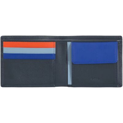 Dudubags, Geldbörse RFID Leder 11cm in blau - Geldbörse Dudubags, Geldbörse RFID Leder 11cm in blau - Geldbörse