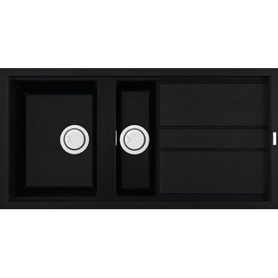 Évier de meuble Elleci 475 K86 Noir - Réversible, 2 vasques, Composite de granit - Publicité Évier de meuble Elleci 475 K86 Noir - Réversible, 2 vasques, Composite de granit - Publicité