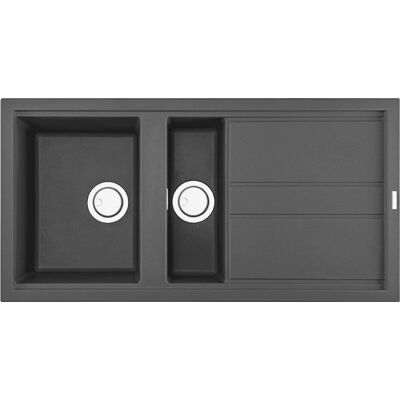 Elleci Dunkle Grau 475 Küchenbecken - Rechteckig, 2 Becken, 100x51 cm Elleci Dunkle Grau 475 Küchenbecken - Rechteckig, 2 Becken, 100x51 cm