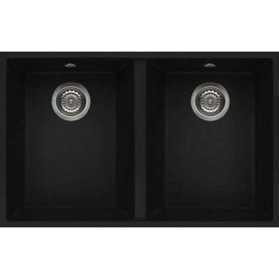 Évier Encastré Elleci Quadra 340 - Granit, Noir, 77x46 cm - Évier Sous-Plan - Publicité Évier Encastré Elleci Quadra 340 - Granit, Noir, 77x46 cm - Évier Sous-Plan - Publicité