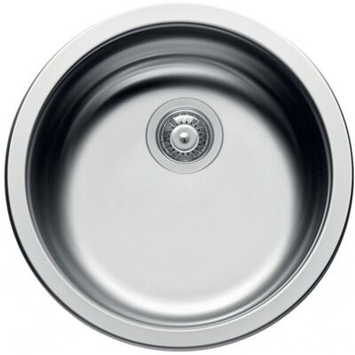 Lavello Sky Round 435 Acciaio Inox - Montato su Piano, 1 Vasca Lavello Sky Round 435 Acciaio Inox - Montato su Piano, 1 Vasca