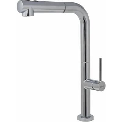 Grifo de Cocina Elleci Flux Cromado - Monomando, Extensible, Rotación 360° Grifo de Cocina Elleci Flux Cromado - Monomando, Extensible, Rotación 360°