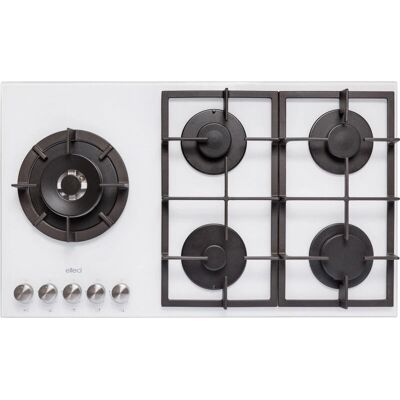 ELLECI PKCQ90296DS - Bianco - Piano cottura a gas da incasso ELLECI PKCQ90296DS - Bianco - Piano cottura a gas da incasso