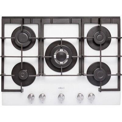 ELLECI PKCQ70296CS Linea Quadro Piano Cottura a Gas 5 Zone 1 Tripla Corona Centrale Griglie in Ghisa 70 cm Bianco Assoluto ELLECI PKCQ70296CS Linea Quadro Piano Cottura a Gas 5 Zone 1 Tripla Corona Centrale Griglie in Ghisa 70 cm Bianco Assoluto
