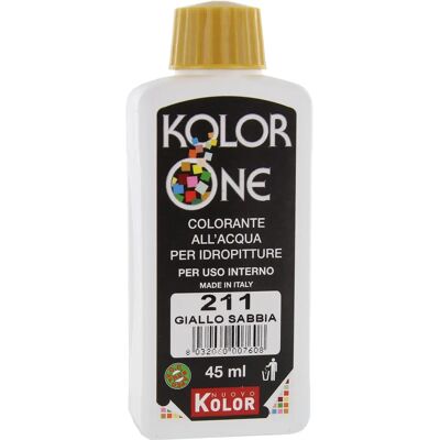 COLOREA - Giallo sabbia - Colorante concentrado - 45 ml - Uso interior - Pinturas a base de agua COLOREA - Giallo sabbia - Colorante concentrado - 45 ml - Uso interior - Pinturas a base de agua
