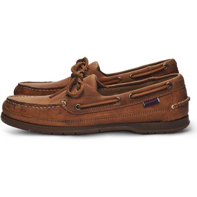 Sebago Schooner Leather Boat Shoe - Brown Tan - Size 10 UK Sebago Schooner Leather Boat Shoe - Brown Tan - Size 10 UK