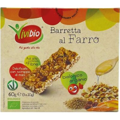 Barretta biologica di farro Vivibio - 3x20g Barretta biologica di farro Vivibio - 3x20g