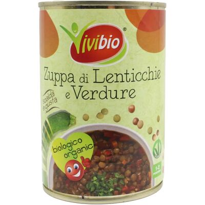 Zuppa di lenticchie e verdure Vivibio - Pronto da mangiare 400g Zuppa di lenticchie e verdure Vivibio - Pronto da mangiare 400g