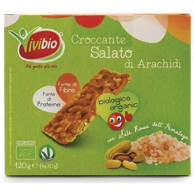 VIVIBIO Snack alle Arachidi 4 x 30g - Croccante Salato VIVIBIO Snack alle Arachidi 4 x 30g - Croccante Salato