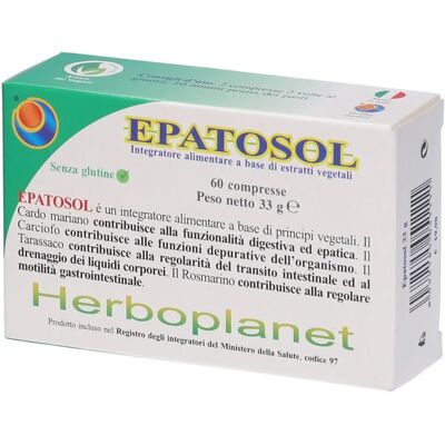 Herboplanet Srl Epatosol Support Fegato e Digestione - 60 Compresse Herboplanet Srl Epatosol Support Fegato e Digestione - 60 Compresse