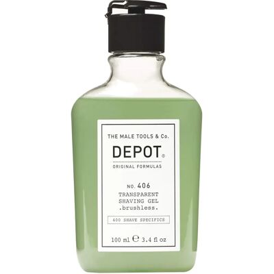 DEPOT 406 Transparente Rasiergel ohne Pinsel - 100ml DEPOT 406 Transparente Rasiergel ohne Pinsel - 100ml