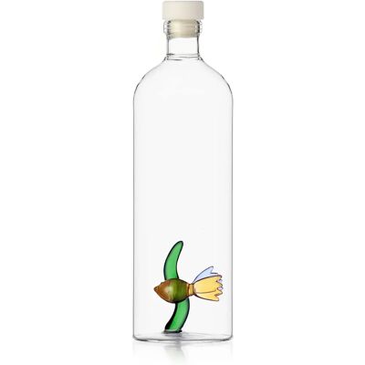 Ichendorf Milano Animal Farm Bouteille en verre faite à la main avec poisson et algues - Bouteille Ichendorf Milano Animal Farm Bouteille en verre faite à la main avec poisson et algues - Bouteille