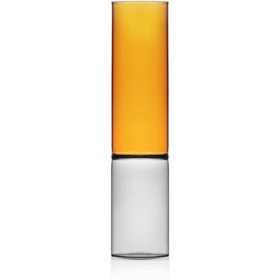 Vase Bamboo Groove Orange & Gris Ichendorf Milano - Unisexe Vase Bamboo Groove Orange & Gris Ichendorf Milano - Unisexe
