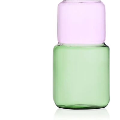 Vaso Revolve di Ichendorf - Vetro di borosilicato fatto a mano, 25cm, Verde e Rosa Vaso Revolve di Ichendorf - Vetro di borosilicato fatto a mano, 25cm, Verde e Rosa