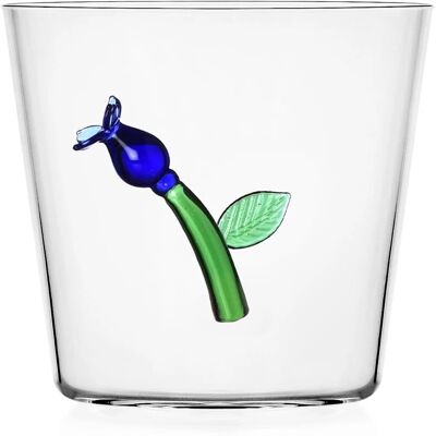 Ichendorf Milano Blumen in Blau 350ml - Glastummler Ichendorf Milano Blumen in Blau 350ml - Glastummler