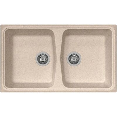 PLADOS Avena MicroUltraGranite Küchenspüle - Zwei Becken - 860x500mm PLADOS Avena MicroUltraGranite Küchenspüle - Zwei Becken - 860x500mm