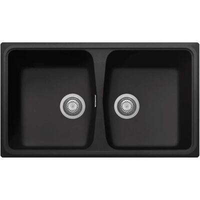 PLADOS Küchenquarzsieb - Nero Matt - Zwei Becken - Spüle PLADOS Küchenquarzsieb - Nero Matt - Zwei Becken - Spüle