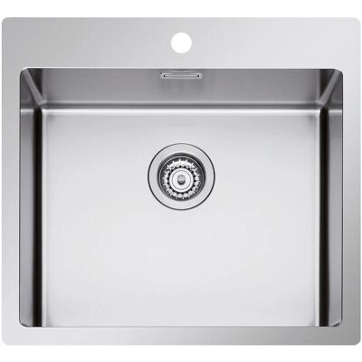 PLADOS Fregadero de acero inoxidable - 1 seno - 550x510 - Instalación superior PLADOS Fregadero de acero inoxidable - 1 seno - 550x510 - Instalación superior