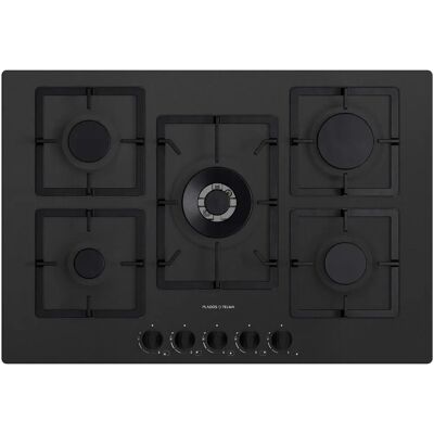 Plados Telma Flat75 Plaque à Gaz 75cm - Noir Mat - Publicité Plados Telma Flat75 Plaque à Gaz 75cm - Noir Mat - Publicité