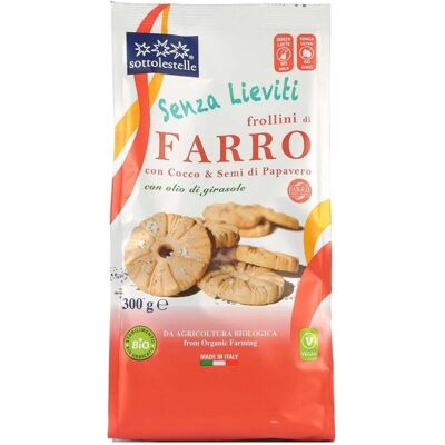 Galletas de espelta ecológica con coco y semillas de amapola - 300g Galletas de espelta ecológica con coco y semillas de amapola - 300g