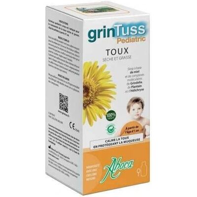 Sirop Pediatric Grintuss d'Aboca - Miel & Complexe Herbes - 128g - Publicité Sirop Pediatric Grintuss d'Aboca - Miel & Complexe Herbes - 128g - Publicité