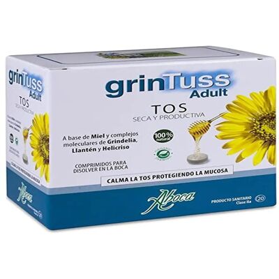 Aboca Grintuss Adults Honey & Molecular Complexes 20 Tablets - Cough Relief Aboca Grintuss Adults Honey & Molecular Complexes 20 Tablets - Cough Relief