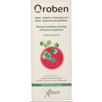 Aboca Oroben Bain de Bouche - Soulagement des lésions buccales 150 ml - Publicité Aboca Oroben Bain de Bouche - Soulagement des lésions buccales 150 ml - Publicité