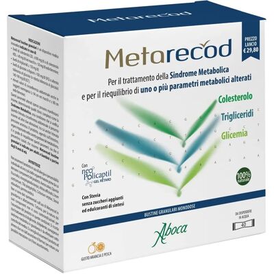 Aboca Metarecod - Colesterolo & Trigliceridi - 40 Bustine Aboca Metarecod - Colesterolo & Trigliceridi - 40 Bustine