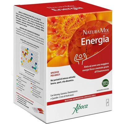 Aboca Natura Mix Advanced Energia - Integratore - Ginseng, Guaranà, Frutti Rossi Aboca Natura Mix Advanced Energia - Integratore - Ginseng, Guaranà, Frutti Rossi
