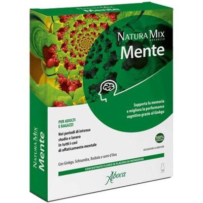 Aboca Natura Mix Advanced Mente - Soutien Mémoire & Cognition - 10 Flacons - Publicité Aboca Natura Mix Advanced Mente - Soutien Mémoire & Cognition - 10 Flacons - Publicité