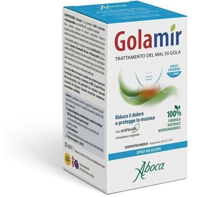 Aboca Golamir Spray Orale No Alcol - Sollievo Mal di Gola Aboca Golamir Spray Orale No Alcol - Sollievo Mal di Gola