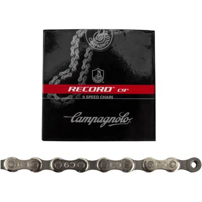 Campagnolo Record 9-Speed Ketting - Zilver - 114 Schakels Campagnolo Record 9-Speed Ketting - Zilver - 114 Schakels