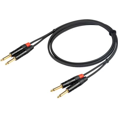 Proel 2 x 6,3mm männlich zu männlich Kabel - 5m - Schwarz Proel 2 x 6,3mm männlich zu männlich Kabel - 5m - Schwarz