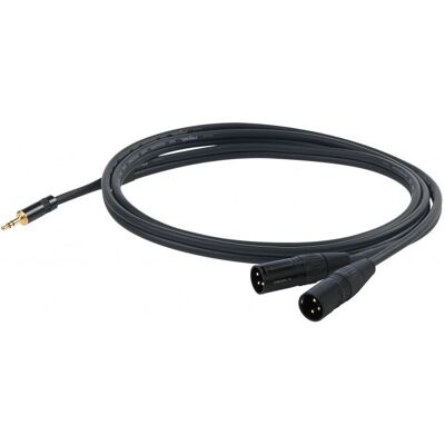 Proel - CHLP320LU15 - 1.5m - 3.5mm 2 x XLR (3-pines) - Cable de audio Proel - CHLP320LU15 - 1.5m - 3.5mm 2 x XLR (3-pines) - Cable de audio