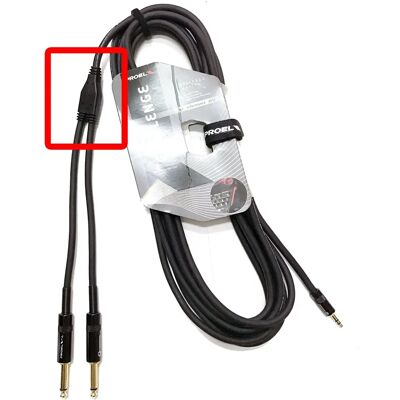Cavo audio stereo 3,5 mm a 2 x mono 6,3 mm - 3 m Cavo audio stereo 3,5 mm a 2 x mono 6,3 mm - 3 m