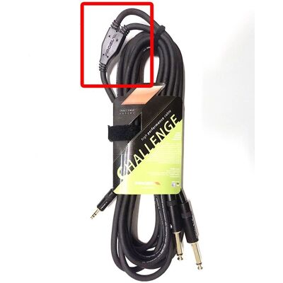 PROEL 3,5mm stereo till dubbelt mono 6,3mm kabel - 5m Svart PROEL 3,5mm stereo till dubbelt mono 6,3mm kabel - 5m Svart
