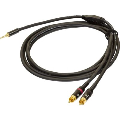PROEL Marque câble audio stéréo 3,5 mm - 2 RCA, 5m - Noir PROEL Marque câble audio stéréo 3,5 mm - 2 RCA, 5m - Noir