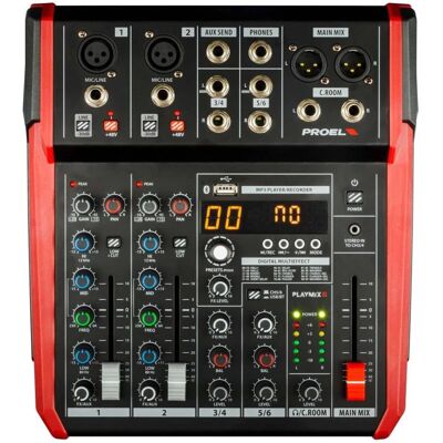 Proel Playmix6 - Kompakter Mixer mit 6 Eingängen Proel Playmix6 - Kompakter Mixer mit 6 Eingängen