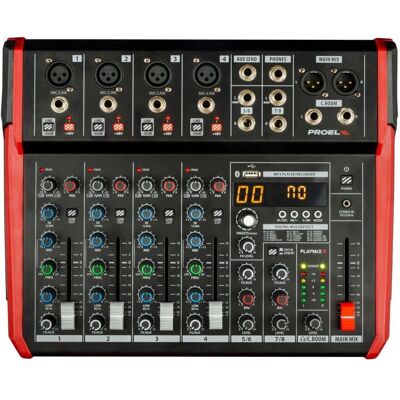 Proel Playmix8 - Mezcladora compacta con efectos digitales y USB Proel Playmix8 - Mezcladora compacta con efectos digitales y USB