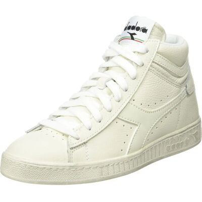 Diadora - Game L High Waxed - Blanc - Cuir faux - Baskets - Publicité Diadora - Game L High Waxed - Blanc - Cuir faux - Baskets - Publicité